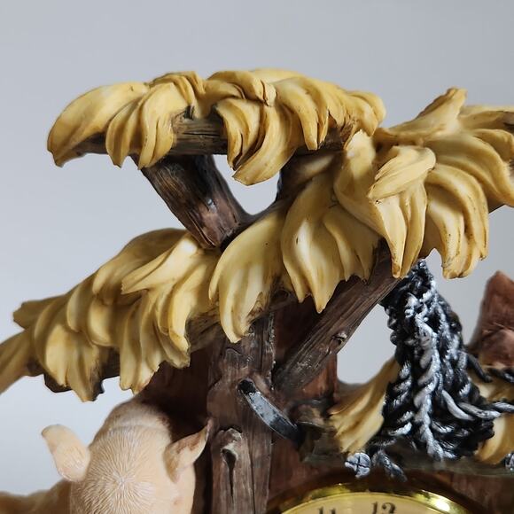 American Farm Collection Pig Quartz Clock Carotts Corn Country Prairie Mantel - Picture 9 of 10